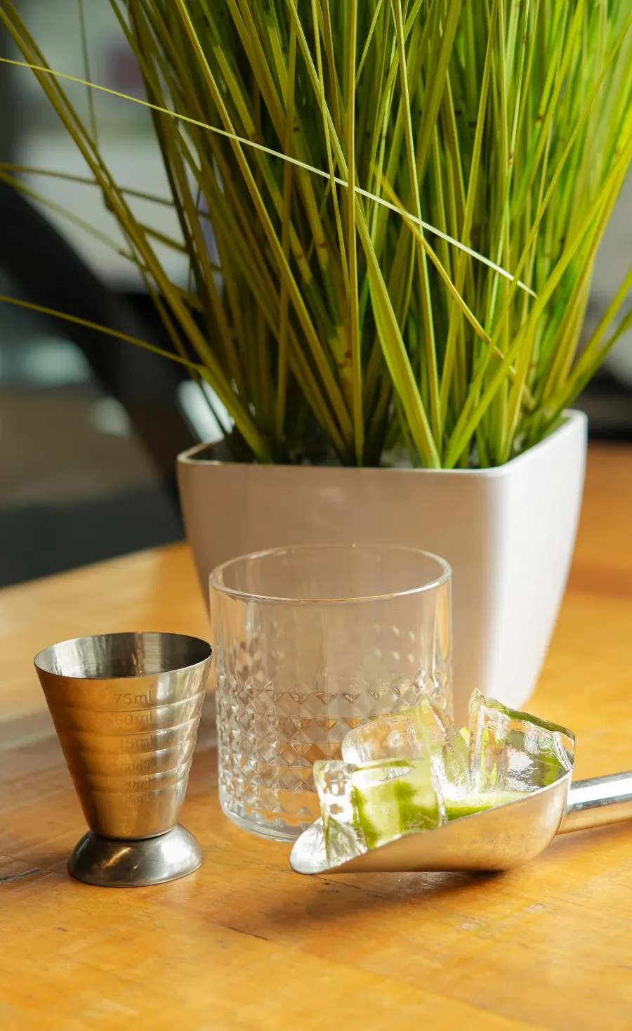 Cocktail preparation at Sofia's Lounge
