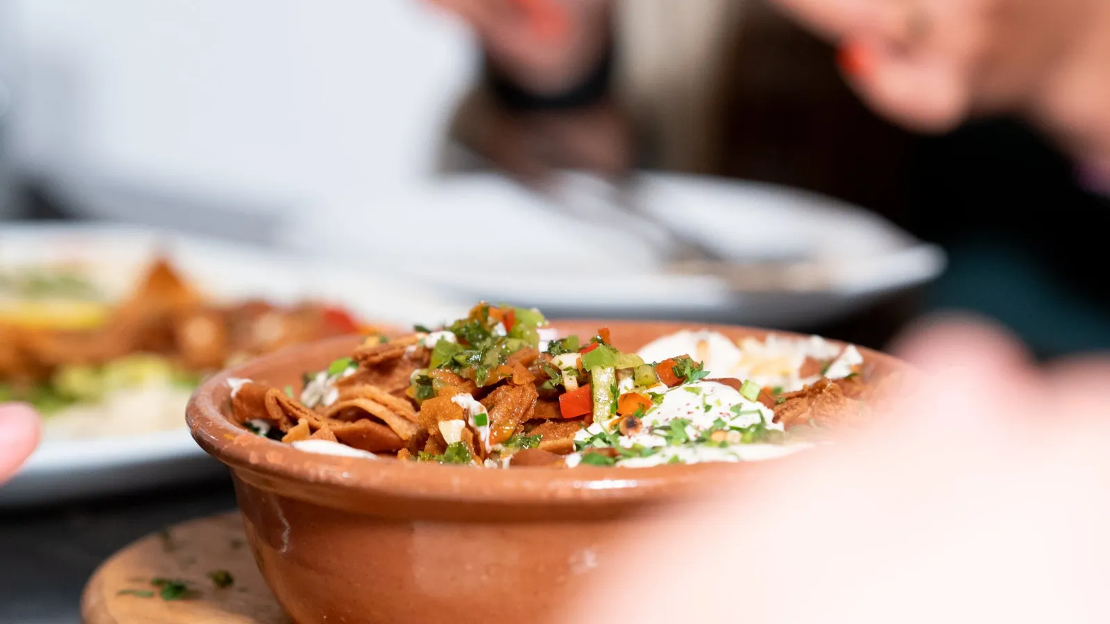 A shared plate at Sofia's Lounge